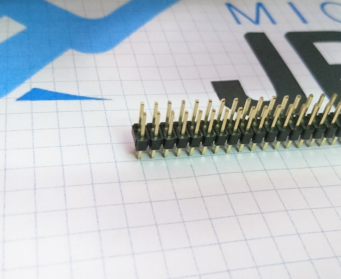 2x40 Pin 2.54mm Double Row Header Male Breakable :: Micro JPM