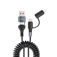 ARG-CB-0071BK Argom 60W Fast Charging & Data Cable (4 in 1)